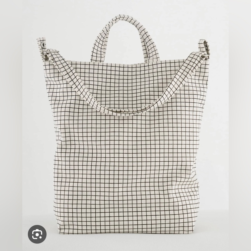 BAGGU Natural Grid Duck Bag